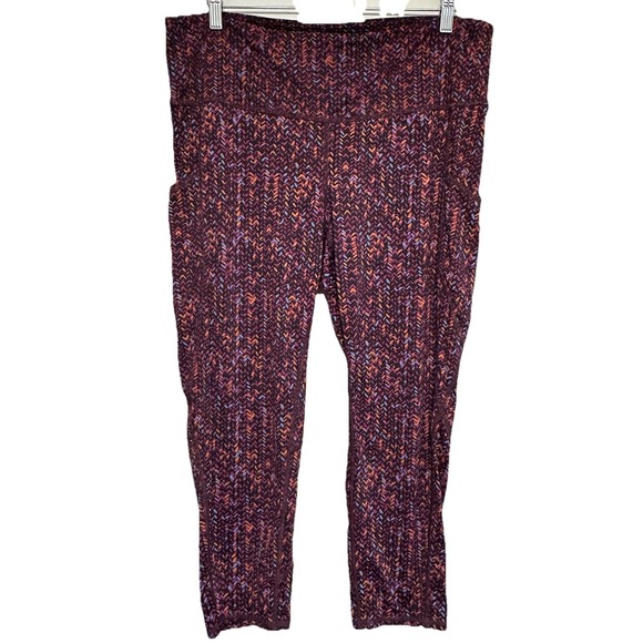 J. Jill Pants - J. Jill Fit Performance High Rise 7/8 Leggings Womens XL Brown Activewear Sport